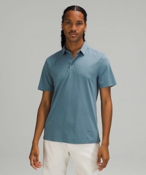 Lululemon Evolution Short Sleeve Polo Shirt Erkek Üstler Mavi | SXGW-74268