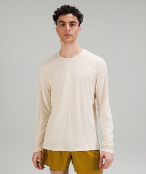 Lululemon Fast and Free Long Sleeve Erkek Üstler Beyaz | HEXV-38975