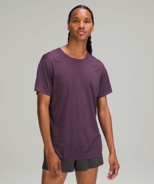 Lululemon Fast and Free Short Sleeve Shirt Breathe Erkek Üstler Mor | DPBK-31705