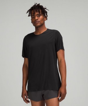 Lululemon Fast and Free Short Sleeve Shirt Breathe Erkek Üstler Siyah | ZXFJ-79461