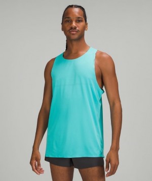 Lululemon Fast and Free Singlet Erkek Üstler Turkuaz | FBNS-70694