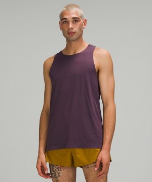 Lululemon Fast and Free Singlet Erkek Üstler Mor | DMSO-03912