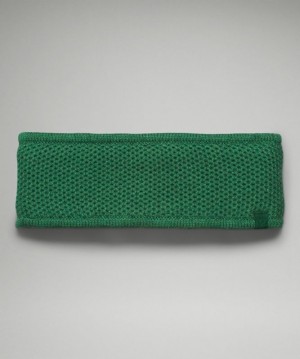 Lululemon Fleece-Lined Knit Ear Warmer Accessories Şapkalar Yeşil | ABMV-91634