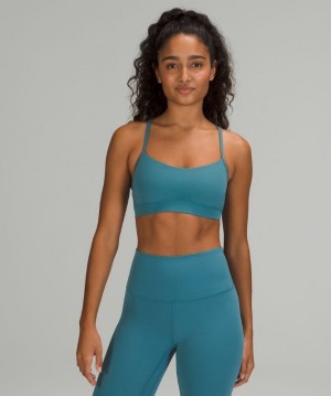 Lululemon Flow Y Bra Nulu Kadın Spor Sütyeni Mavi | PROA-41235