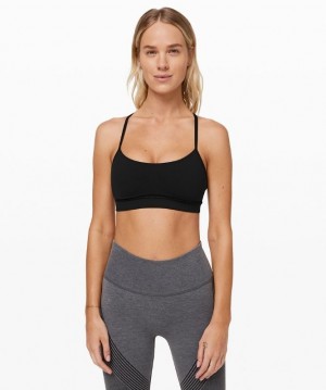 Lululemon Flow Y Nulu Bra Light Support Kadın Spor Sütyeni Siyah | OPVH-81243