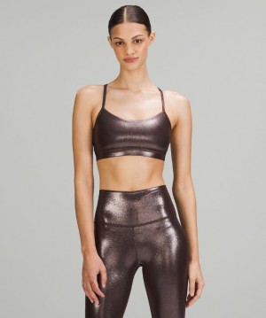 Lululemon Flow Y Nulu Bra Shine Light Support Kadın Spor Sütyeni Renkli | LIAV-76153