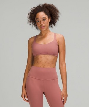 Lululemon Free to Be Bra - Wild Light Support Kadın Spor Sütyeni Pembe Beyaz | MVFI-15028