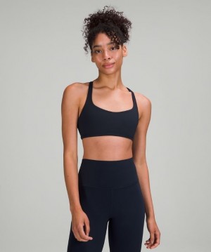 Lululemon Free to Be Bra - Wild Light Support Kadın Spor Sütyeni Lacivert Pembe | HGCE-98106