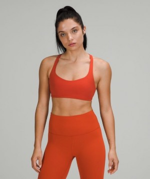 Lululemon Free to Be Bra - Wild Light Support Kadın Spor Sütyeni Turuncu | GHBX-52906