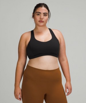 Lululemon Free to Be Serene Bra Light Support, C/D Cup Kadın Spor Sütyeni Siyah | IPGC-21635