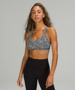 Lululemon Free to Be Serene Bra Light Support, C/D Cup Kadın Spor Sütyeni Beyaz Siyah Beyaz | EMBR-05893