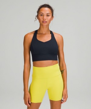 Lululemon Free to Be Serene Bra Longline Light Support, C/D Cup Kadın Spor Sütyeni Lacivert | OAKF-39746