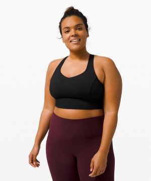 Lululemon Free to Be Serene Bra Longline Light Support, C/D Cup Kadın Spor Sütyeni Siyah | FIBS-76285