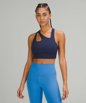 Lululemon Free to Be Serene Cross-Front Bra Light Support, C/D Cup Kadın Spor Sütyeni Night Sea | UZGD-17805