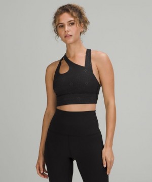 Lululemon Free to Be Serene Cross-Front Bra Light Support, C/D Cup Kadın Spor Sütyeni Siyah | TUIZ-37850