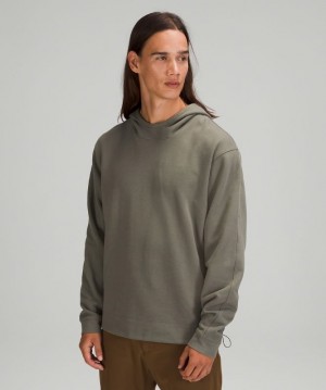 Lululemon French Terry Oversized Hoodie Erkek Kapşonlu Gri Zeytin Yeşili | HIZS-54139