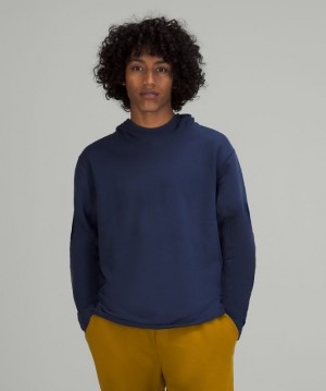 Lululemon French Terry Oversized Hoodie Erkek Kapşonlu Night Sea | FTYO-84592