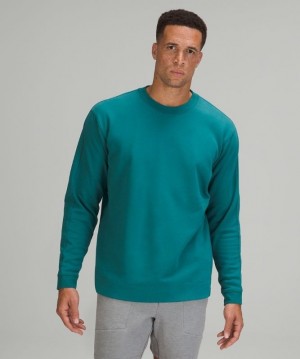 Lululemon French Terry Oversized Long Sleeve Crew Erkek Tişörtü Koyu | ZGPS-57034