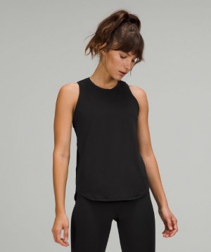 Lululemon High Neck Run and Train Tank Kadın Üstler Siyah | NYOC-58240