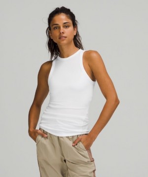 Lululemon Hold Tight Crewneck Tank Top Kadın Üstler Beyaz | FHVA-36890