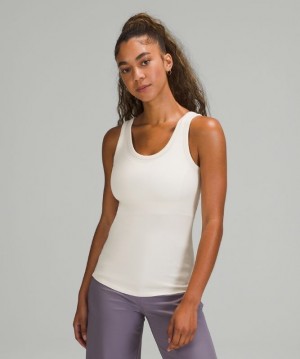 Lululemon Hold Tight Scoop Neck Tank Top Kadın Atlet Beyaz | KXQL-75390