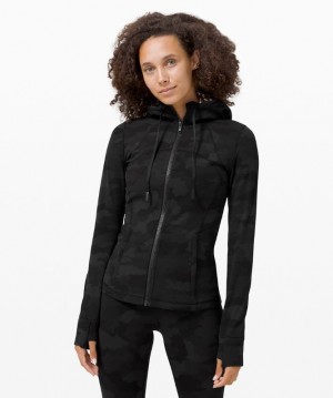 Lululemon Hooded Define Jacket Nulu Kadın Mont Camo Siyah Renkli | LOPF-86290