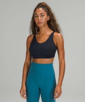 Lululemon In Alignment Bra D-G Kadın Spor Sütyeni Lacivert | NLMO-61243