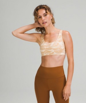 Lululemon In Alignment Straight Strap Bra Light Support Kadın Spor Sütyeni Camo Kahverengi Renkli | EXPK-46985