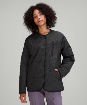 Lululemon Insulated Quilted Jacket Kadın Mont Siyah | CVFH-43618