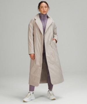 Lululemon Insulated Trench Kadın Mont Bej Rengi | ZKTG-17806