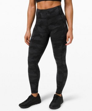 Lululemon Invigorate High-Rise Tight 28 Kadın Tayt Camo Siyah Renkli | IHXA-70461