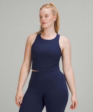 Lululemon Invigorate Training Tank Top Kadın Atlet Night Sea | ILQV-72061