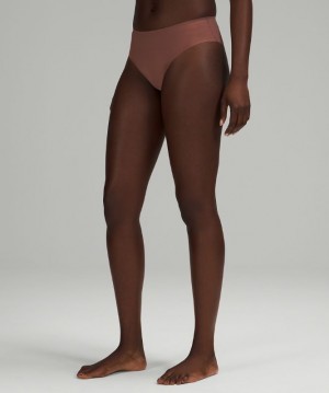 Lululemon InvisiWear Mid-Rise Cheeky Bikini Underwear Kadın İç Giyim Smoky Topaz | TWFA-53089
