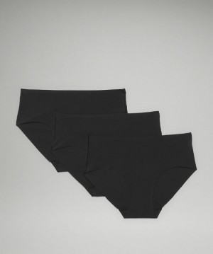Lululemon InvisiWear Mid Rise Hipster Underwear 3 Pack Kadın İç Giyim Siyah | EIOA-23016