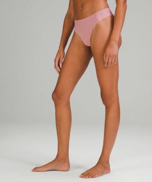 Lululemon InvisiWear Thong Kadın İç Giyim Pembe Gri Kahverengi | GCWU-93206