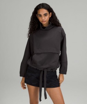 Lululemon LA Packable Pullover-to-Pillow Kadın Tişörtü Siyah Gri | HPXW-69342
