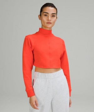 Lululemon LA Reversible Mock Neck Kadın Tişörtü Kırmızı | PSUQ-43107
