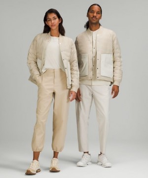 Lululemon Lab Down Filled Jacket Erkek Mont Bej Rengi Beyaz | MSGT-90587