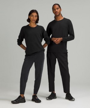 Lululemon Lab Jacquard Long Sleeve T-Shirt Erkek Üstler Siyah | BKJC-16839