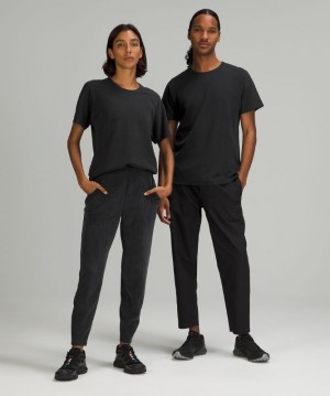 Lululemon Lab Jacquard Short Sleeve T-Shirt Erkek Üstler Siyah | UWXR-68793