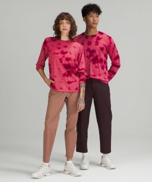 Lululemon Lab Wool-Blend Tie Dye Long Sleeve Shirt Erkek Üstler Pembe | DRTJ-42509