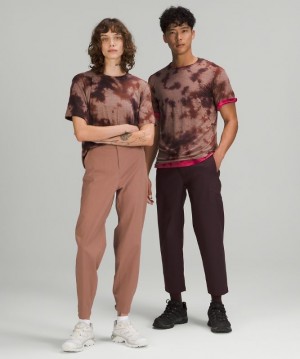 Lululemon Lab Wool-Blend Tie Dye T-Shirt Erkek Üstler Kahverengi Bakır | YEPZ-40158