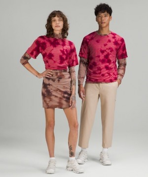Lululemon Lab Wool-Blend Tie Dye T-Shirt Erkek Üstler Pembe | VNPM-91487