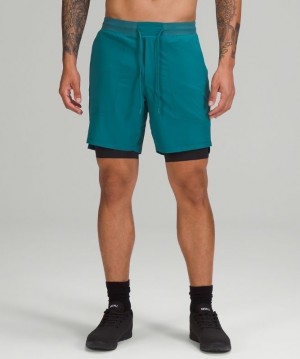 Lululemon License to Train Lined Short 7 Erkek Şort Koyu | HDLP-86247