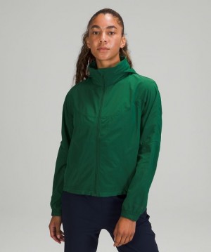 Lululemon Lightweight Hooded Jacket Kadın Mont Yeşil | VPZU-94625