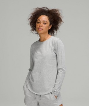 Lululemon Love Long Sleeve Kadın Üstler Açık Gri | EFMD-41605