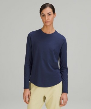 Lululemon Love Long Sleeve Kadın Üstler Night Sea | FROW-70896