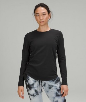 Lululemon Love Long Sleeve Kadın Üstler Siyah | KQGC-75036
