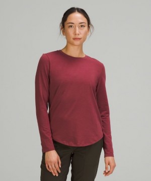 Lululemon Love Long Sleeve Shirt Kadın Üstler Bordo | ULMR-81567