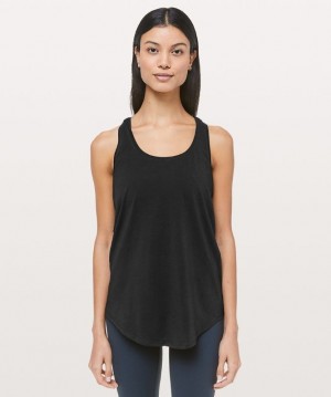 Lululemon Love Tank Pleated Kadın Üstler Siyah | GRNB-19436